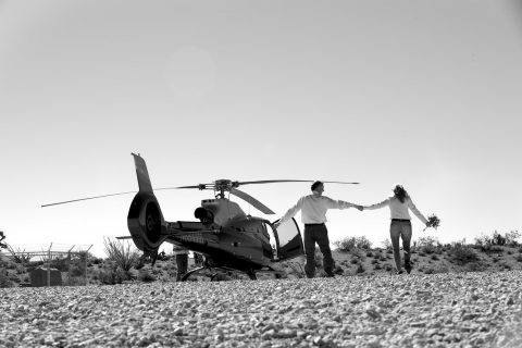 Helicopter wedding photographer
